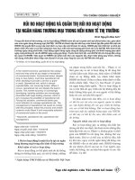 Rủi ro hoạt động và quản trị rủi ro hoạt động tại ngân hàng thương mại trong nền kinh tế thị trường