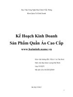 Kế Hoạch Kinh Doanh Sản Phẩm Quần Áo Cao Cấp www.haiminh.name.vn