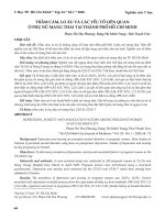 Trầm cảm, lo âu và các yếu tố liên quan ở phụ nữ mang thai tại thành phố Hồ Chí Minh