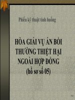Bài giảng Hòa giải vụ án bồi thường thiệt hại ngoài hợp đồng (Hồ sơ số 05)