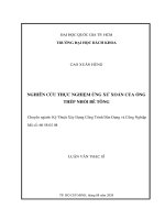 Nghiên cứu thực nghiệm ứng xử xoắn của ống thép nhồi bê tông