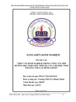 Một vài kinh nghiệm trong công tác bồi dưỡng học sinh giỏi môn đá cầu cho học sinh trường THCS lê đình chinh 