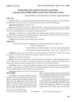 Tình hình sức khỏe ở người lao động tại nhà máy nhiệt điện duyên hải tỉnh Trà Vinh