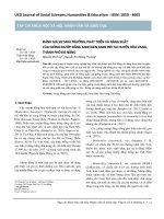 Đánh giá sự sinh trưởng, phát triển và năng suất của giống mướp đắng xanh đen Kami 999 tại huyện Hòa Vang, thành phố Đà Nẵng