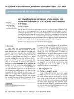 Quy trình xây dựng bài học theo chủ đề môn Hóa học theo hướng phát triển năng lực tự học của học sinh ở trung học phổ thông