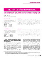 Thu hồi tài sản tham nhũng: Kinh nghiệm quốc tế và những giá trị tham khảo cho Việt Nam