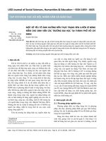 Một số yếu tố ảnh hưởng đến thực trạng rèn luyện kĩ năng mềm cho sinh viên các trường đại học tại thành phố Hồ Chí Minh