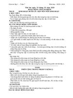 Giáo án lớp 1 tuần 7 sách cánh diều năm học 2020  2021