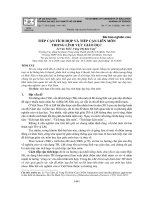 Tiếp cận tích hợp và tiếp cận liên môn trong lĩnh vực giáo dục