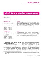 Một số vấn đề về vận động chính sách công