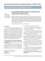 Xây dựng bộ tiêu chí đánh giá kĩ năng dạy học môn Sinh học cho sinh viên các trường sư phạm