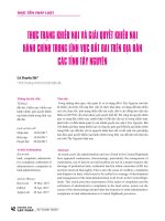 Thực trạng khiếu nại và giải quyết khiếu nại hành chính trong lĩnh vực đất đai trên địa bàn các tỉnh Tây Nguyên