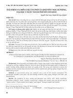 Tỉ lệ stress và chiến lược ứng phó của sinh viên Y học dự phòng, Đại học Y Dược thành phố Hồ Chí Minh