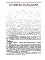 Giải pháp phòng ngừa trẻ vị thành niênvi phạm pháp luật ở thành phố Cao Lãnh, tỉnh Đồng Tháp