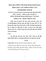 11 câu hỏi tự luận phân tích kế hoạch bài dạy môn ngữ văn