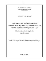 Phát triển đội ngũ hiệu trưởng trường tiểu học khu vực duyên hải nam trung bộ theo tiếp cận năng lực tt 