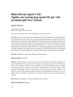 Định kiến tộc người ở Mỹ: Nghiên cứu trường hợp người Mỹ gốc Việt tại thành phố New Orleans