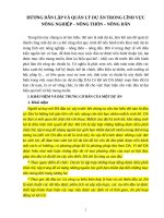 Bài giảng Hướng dẫn lâp và quản lý dự án trong lĩnh vực Nông nghiệp  Nông thôn  Nông dân