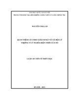 Quan niệm của nho giáo sơ kỳ về xã hội lý tưởng và ý nghĩa hiện thời của nó 