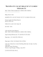 NGUYÊN cứu các kỹ THUẬT xử lý và PHÂN TÍCH LOG TT