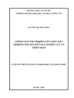 Chính sách thị trường kéo thúc đẩy thương mại hóa kết quả nghiên cứu và triển khai 