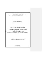 Mâu thuẫn vợ chồng trong gia đình công giáo ở hà nội hiện nay (nghiên cứu trường hợp giáo xứ hà đông) 