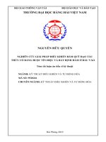 Tóm tắt luận án Tiến sĩ Kỹ thuật: Nghiên cứu giải pháp điều khiển bám quỹ đạo tàu thủy có ràng buộc tín hiệu và bất định hàm ở đầu vào