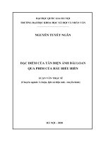 Đặc điểm của tân điện ảnh đài loan qua phim của hầu hiếu hiền 