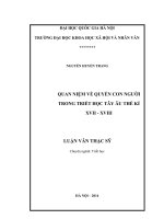 Quan niệm về quyền con người trong triết học tây âu thế kỷ XVII   XVIII 