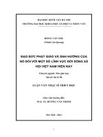 Đạo đức phật giáo và ảnh hưởng của nó đối với một số lĩnh vực đời sống xã hội việt nam hiện nay   