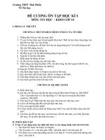 Đề cương ôn tập học kì 1 môn Tin học 10 năm 2018-2019 - Trường THPT Thái Phiên