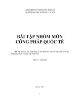 BÀI TẬP NHÓM CÔNG PHÁP QUỐC TẾ