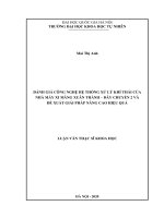 Đánh giá công nghệ hệ thống xử lý khí thải của nhà máy xi măng xuân thành – dây chuyền 2 và đề xuất giải pháp nâng cao hiệu quả 