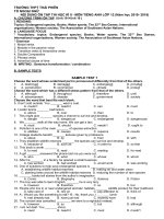 Đề cương ôn tập học kì 2 môn Tiếng Anh 12 năm 2018-2019 - Trường THPT Thái Phiên