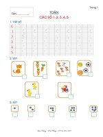 Bài Tập bổ trợ toán lớp 1 tập 1