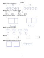 Bộ đề thi giữa học kì 1 môn Toán lớp 1 năm 2017  2018 (.DOC)