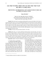 Giá trị văn hóa thổ cẩm các dân tộc Việt Nam kế thừa và phát huy