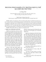 Phương pháp nghiên cứu trường hợp cụ thể qua một bài thơ tình