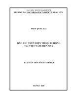 Báo chí trên điện thoại di động tại việt nam hiện nay 