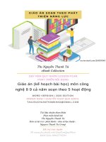 Giáo án (kế hoạch bài học) môn công nghệ 8 9 cả năm soạn theo 5 hoạt động 