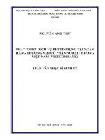 Phát triển dịch vụ phi tín dụng tại ngân hàng thương mại cổ phần ngoại thương việt nam (vietcombank)