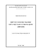Hợp tác giáo dục đại học giữa Việt Nam và Trung Quốc (2009-2018)
