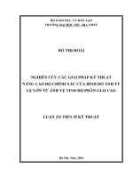 (Luận án tiến sĩ) Nghiên cứu các giải pháp kỹ thuật nâng cao độ chính xác của bình đồ ảnh tỷ lệ lớp từ ảnh vệ tinh độ phân giải cao