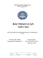 BAI THAO LUAN TRIET HOC- DH thương mại