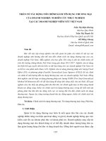 Nhân tố tác động tới chính sách tín dụng thƣơng mại của doanh nghiệp: Nghiên cứu thực nghiệm tại các doanh nghiệp niêm yết Việt Nam