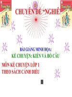 BÀI GIẢNG MINH HỌA CHO CHUYÊN ĐỀ  SINH HOẠT CHUYÊN MÔN  THEO HƯỚNG  NGHIÊN CỨU BÀI HỌC               PHÂN MÔN KỂ CHUYỆN LỚP 1 THEO SÁCH CÁNH DIỀU.   BÀI 26: KIẾN VÀ BỒ CÂU VÀ BÀI 44: BA CHÚ LỢN CON