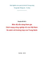Chuyên đề Số 3: Mức độ sẵn sàng tham gia cách mạng công nghiệp 4.0 của Việt Nam - So sánh với trường hợp của Trung Quốc