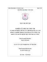 nghiên cứu hiệu quả điều trị và một số biễn chứng của bệnh bạch cầu cấp dòng lympho trong giai đoạn tấn công tại khoa ung bướu bệnh viện nhi trung ương