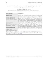 Tối ưu hóa quá trình lên men rượu dịch quả mãng cầu ta bằng Saccharomyces cerevisiae sử dụng phương pháp bề mặt đáp ứng