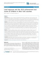 Lead exposure and the 2010 achievement test scores of children in New York counties